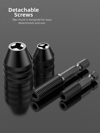 Šesťuholníková rukoväť, upínka s tromi čeľusťami, rýchla predĺženie upínky pre konverziu vrtáka, 36V, nerezová oceľ