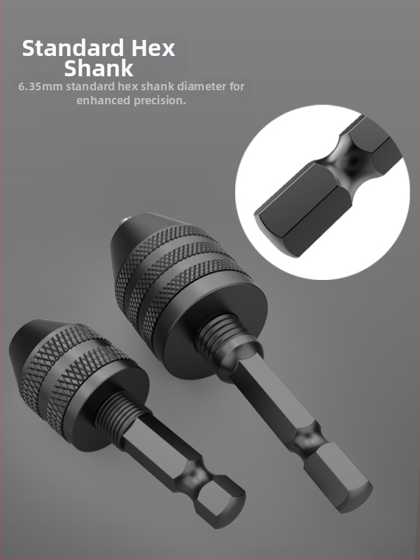 Šesťuholníková rukoväť, upínka s tromi čeľusťami, rýchla predĺženie upínky pre konverziu vrtáka, 36V, nerezová oceľ