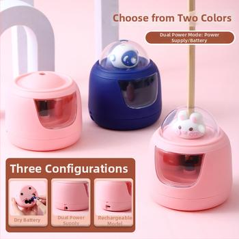 Sitianer 0877 Elektriline pliiatsi teritaja – armas nukkdisain, plastikust korpus, elektriline töö, kaal 120 g