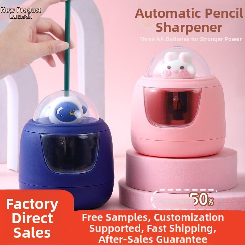 Sitianer 0877 Elektriline pliiatsi teritaja – armas nukkdisain, plastikust korpus, elektriline töö, kaal 120 g