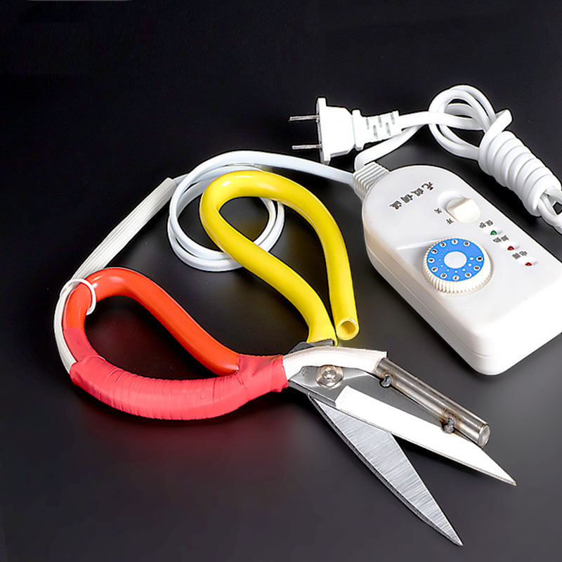 Θερμαινόμενα ηλεκτρικά ψαλίδια ραψίματος με διακόπτη, 36V, λεπίδα από ανοξείδωτο ατσάλι, ρυθμιζόμενη θερμοκρασία