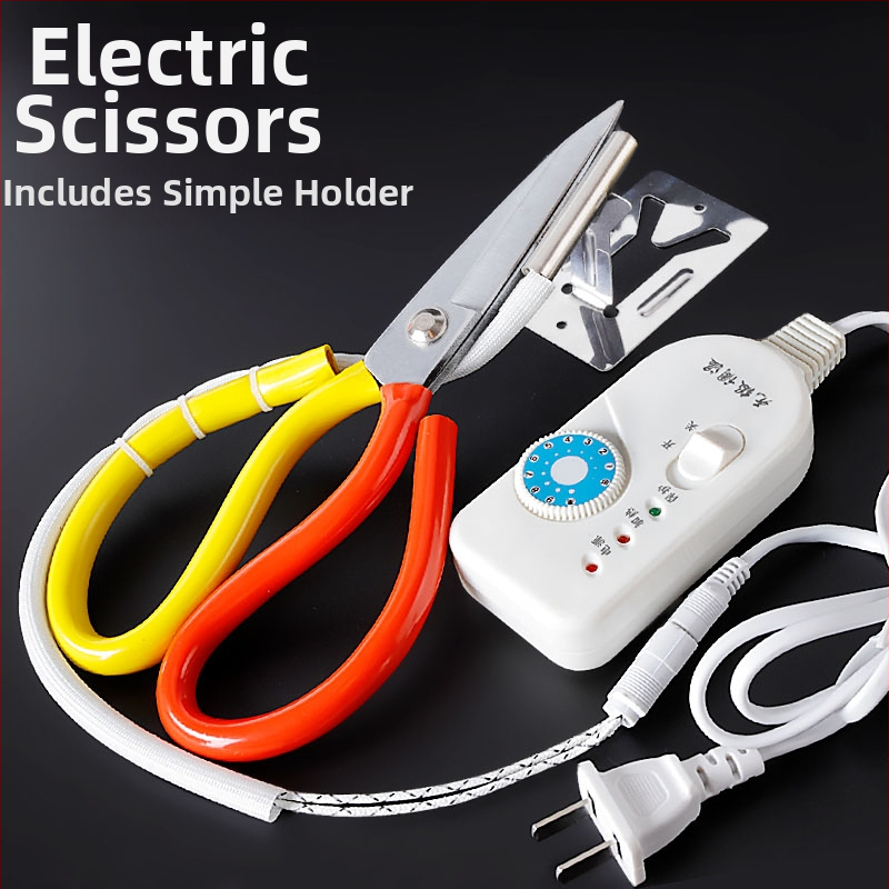 Vyhrievané elektrické šijacie nožnice so spínačom, 36V, čepeľ z nehrdzavejúcej ocele, teplotne nastaviteľné