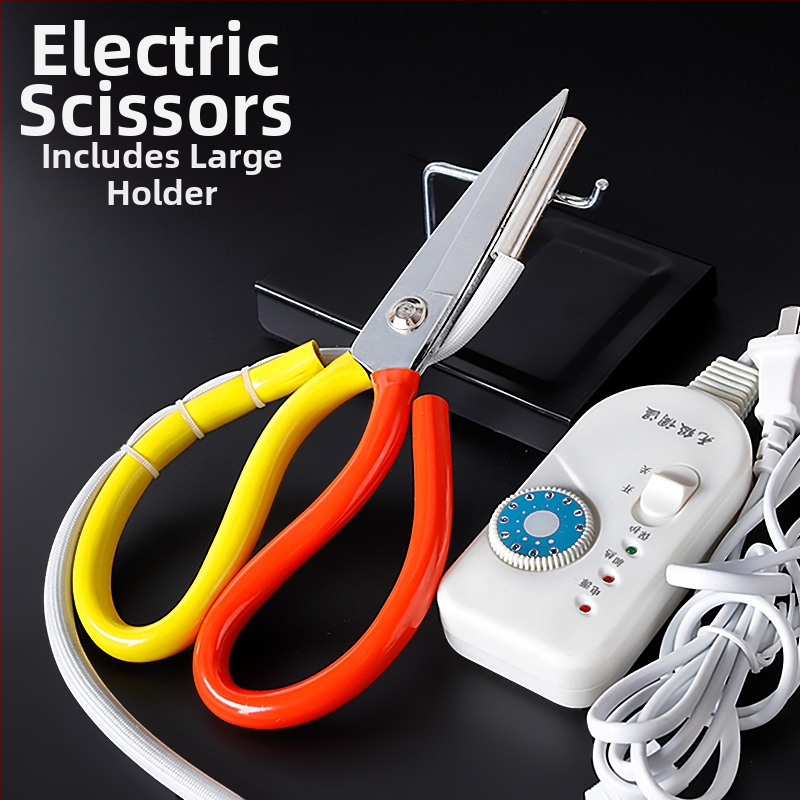 Vyhrievané elektrické šijacie nožnice so spínačom, 36V, čepeľ z nehrdzavejúcej ocele, teplotne nastaviteľné