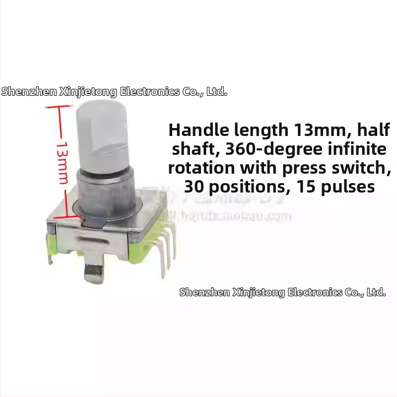 Ljv navigačný potenciometer hlasitosti pre auto DVD/rádio – 360° otáčanie s tlačidlom