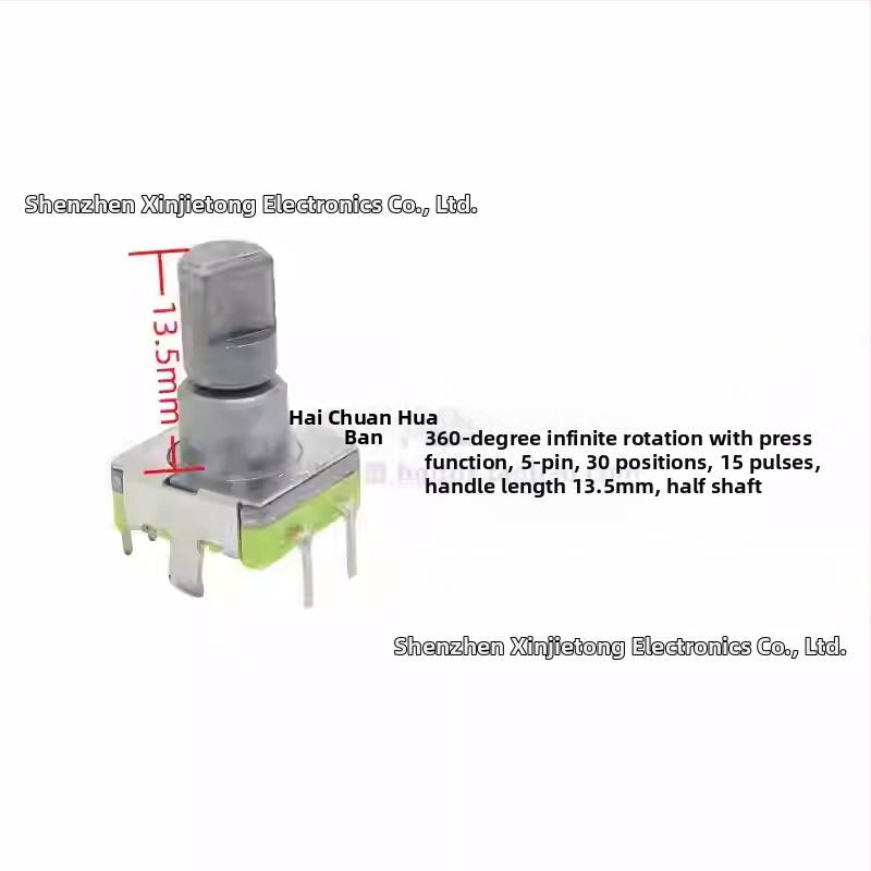 Ljv navigačný potenciometer hlasitosti pre auto DVD/rádio – 360° otáčanie s tlačidlom