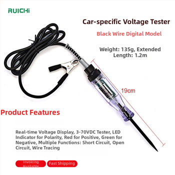 Ruichi tester obvodov pre auto, pero, rozsah 3-70V, model Al661185100703