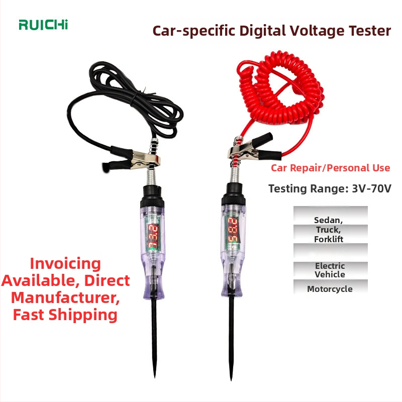 Ruichi tester obvodov pre auto, pero, rozsah 3-70V, model Al661185100703