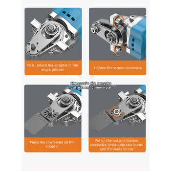 Youquan 36V konverzná hlava pre uhlovú brúsku na spracovanie dreva – viacúčelový adaptér na rezanie, drážkovanie, úpravu hrán a brúsenie (Model 1001137822)