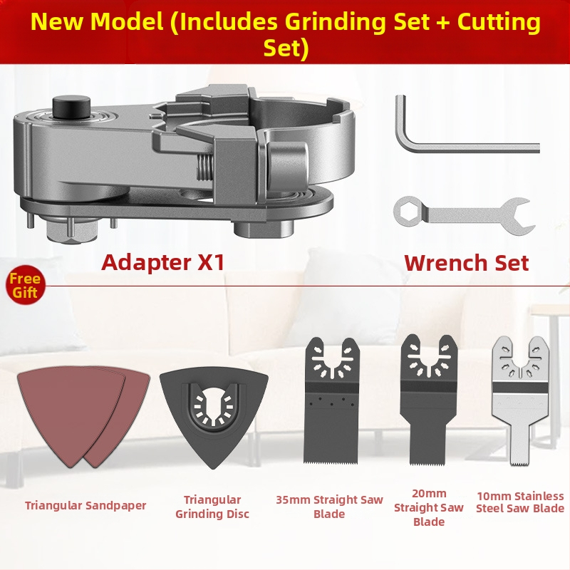 Youquan 36V konverzná hlava pre uhlovú brúsku na spracovanie dreva – viacúčelový adaptér na rezanie, drážkovanie, úpravu hrán a brúsenie (Model 1001137822)