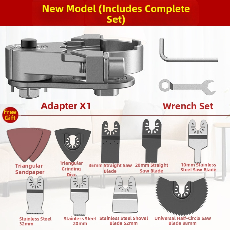 Youquan 36V konverzná hlava pre uhlovú brúsku na spracovanie dreva – viacúčelový adaptér na rezanie, drážkovanie, úpravu hrán a brúsenie (Model 1001137822)