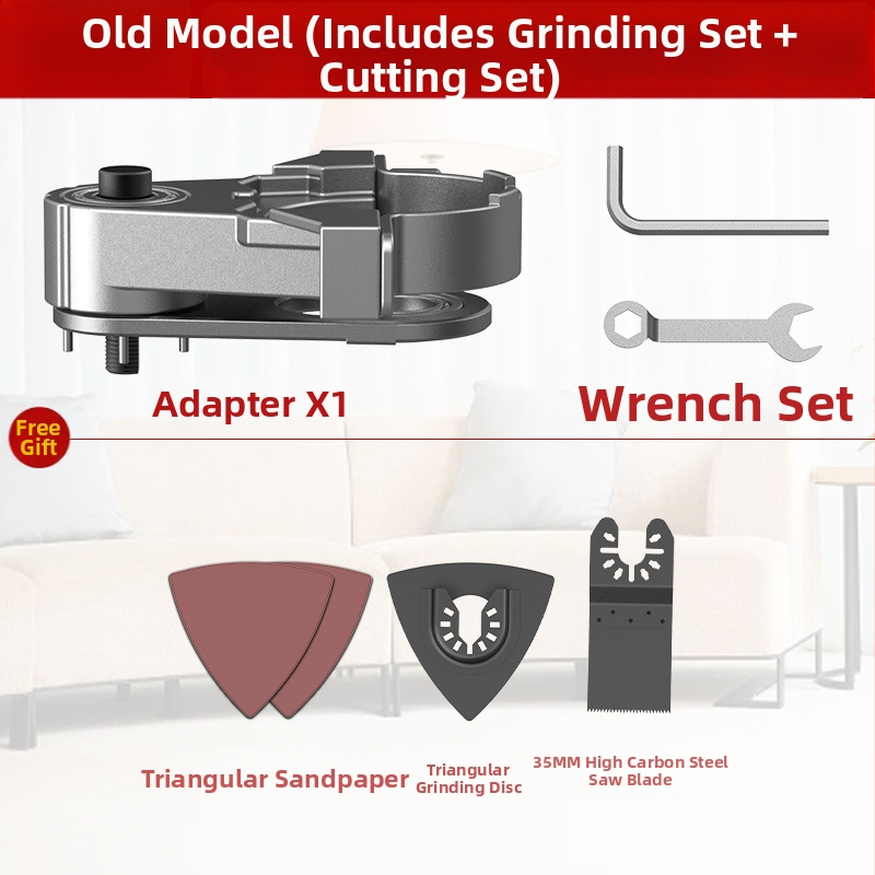 Youquan 36V konverzná hlava pre uhlovú brúsku na spracovanie dreva – viacúčelový adaptér na rezanie, drážkovanie, úpravu hrán a brúsenie (Model 1001137822)