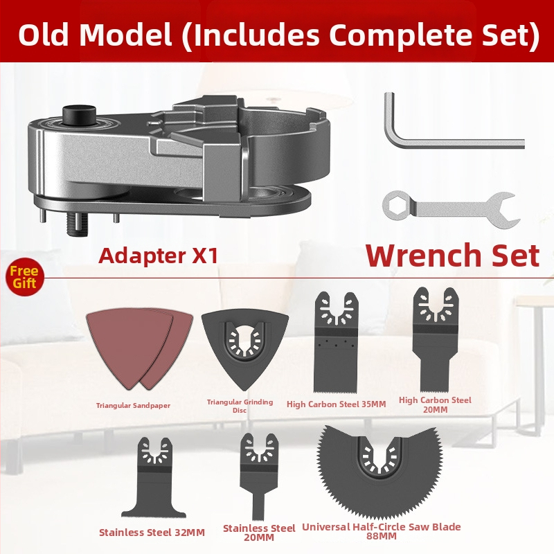 Youquan 36V konverzná hlava pre uhlovú brúsku na spracovanie dreva – viacúčelový adaptér na rezanie, drážkovanie, úpravu hrán a brúsenie (Model 1001137822)
