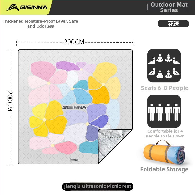 Sklopiva piknik podloga s EVA aluminijskim filmom, vodootporna, 1.25 kg, model CL038, tkanina 190T pongee