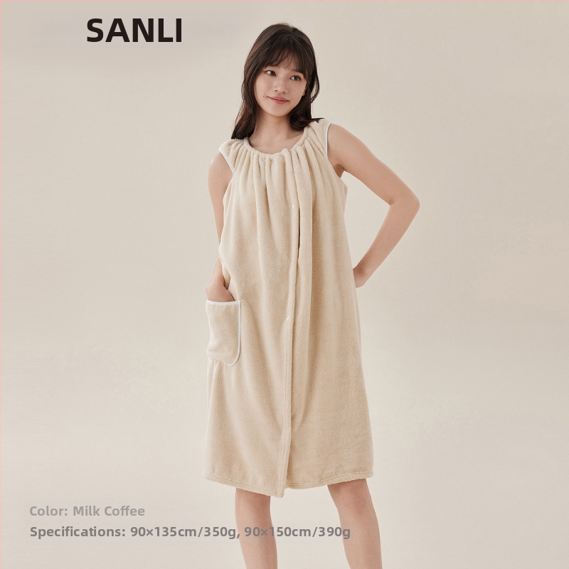 Nosiaca osuška do kúpeľa s konvertibilným dizajnom, velúrová tkanina, 370 g, polyester/poliamidové vlákno