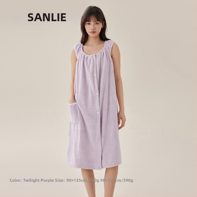 Nosiaca osuška do kúpeľa s konvertibilným dizajnom, velúrová tkanina, 370 g, polyester/poliamidové vlákno