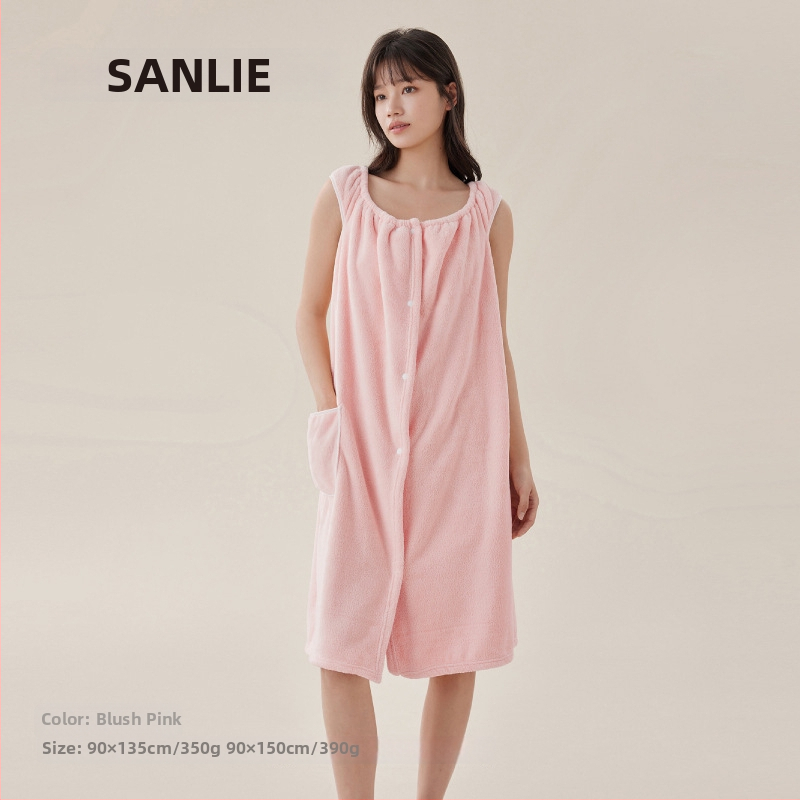 Nosiaca osuška do kúpeľa s konvertibilným dizajnom, velúrová tkanina, 370 g, polyester/poliamidové vlákno