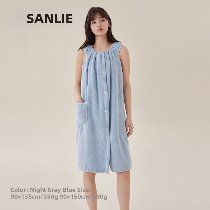 Nosiaca osuška do kúpeľa s konvertibilným dizajnom, velúrová tkanina, 370 g, polyester/poliamidové vlákno