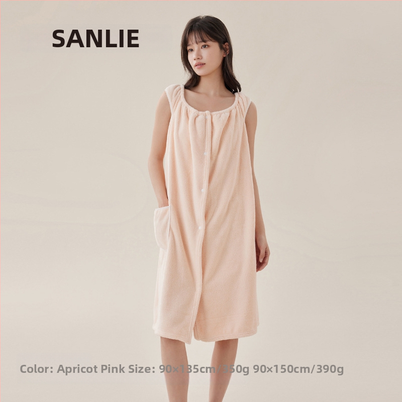 Nosiaca osuška do kúpeľa s konvertibilným dizajnom, velúrová tkanina, 370 g, polyester/poliamidové vlákno