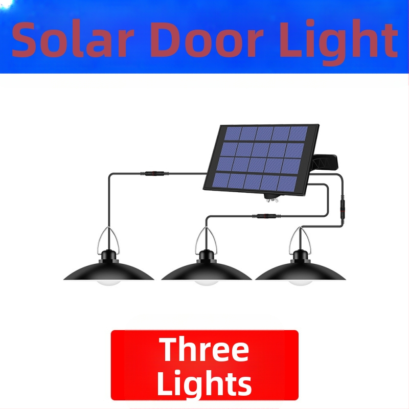 Ηλιακός εξωτερικός LED πολυέλαιος, IP65 αδιάβροχο, 15W, 5V, αισθητήρας φωτός με επαγωγικό διακόπτη, 1–4 κεφαλές