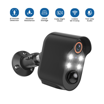 Cameră IP pentru supraveghere video (1080P; obiectiv 120°; vedere de noapte; interfon video wireless; detecție de mișcare)