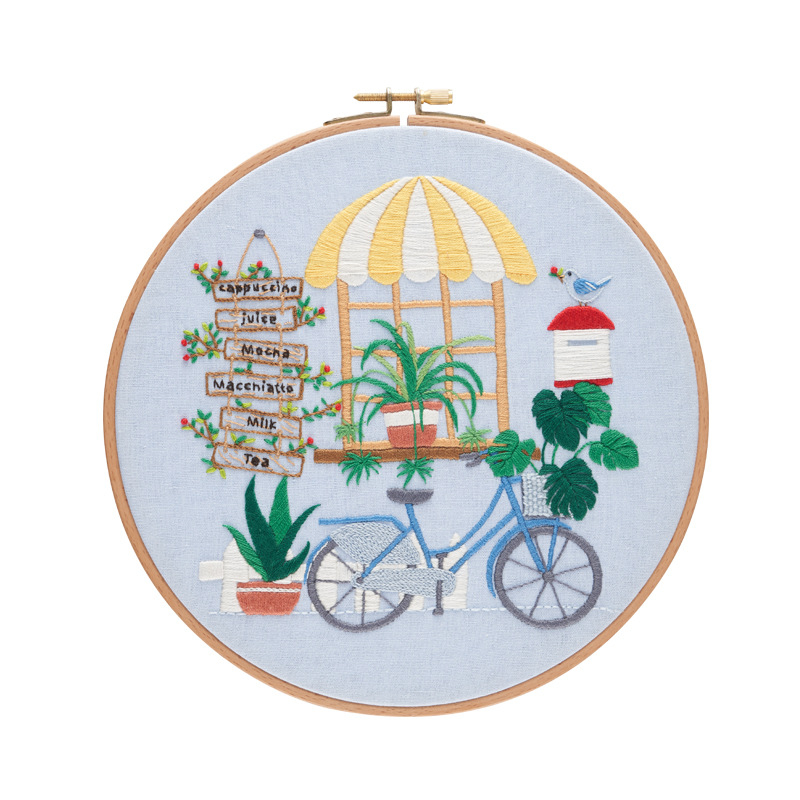 ZKHA kezdő hímzőkészlet: pamutvászon, modern minimalista stílus, növény motívum a nappaliba, 3D európai stílusú hímzés