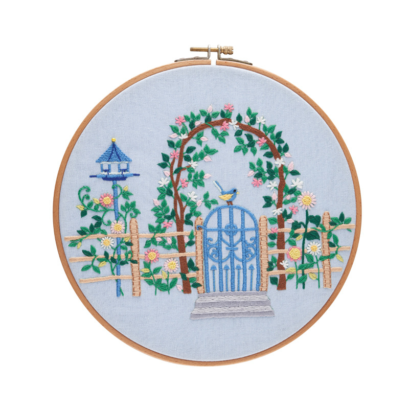 ZKHA kezdő hímzőkészlet: pamutvászon, modern minimalista stílus, növény motívum a nappaliba, 3D európai stílusú hímzés