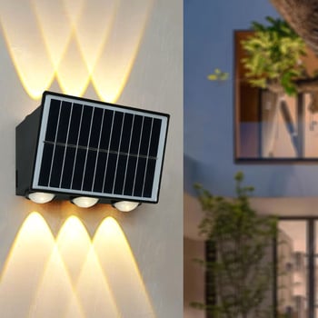 Ηλιακό φωτιστικό τοίχου εξωτερικού IP66 αδιάβροχο, LED πηγή, 4W, 3.7V, JM02301