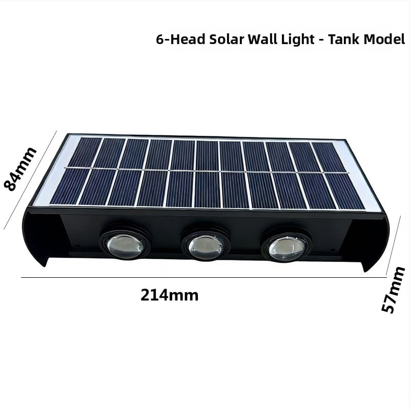 Solárne vonkajšie nástenné svetlo IP66, LED zdroj, 4W, 3.7V, JM02301