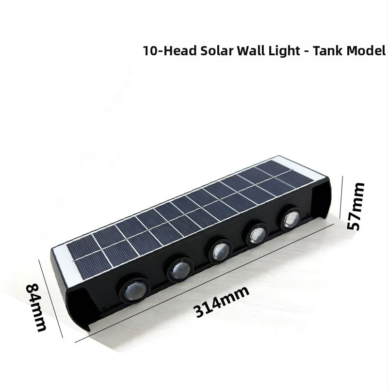 Solárne vonkajšie nástenné svetlo IP66, LED zdroj, 4W, 3.7V, JM02301