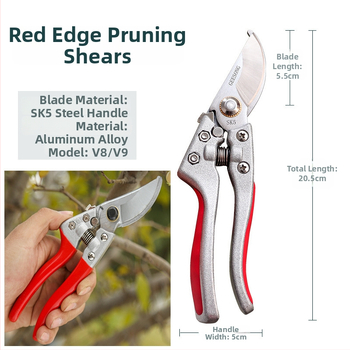 SNJUE Foarfă de tăiat ramuri V8V9 – pentru grădină, bonsai, pomi fructiferi și plante înflorite