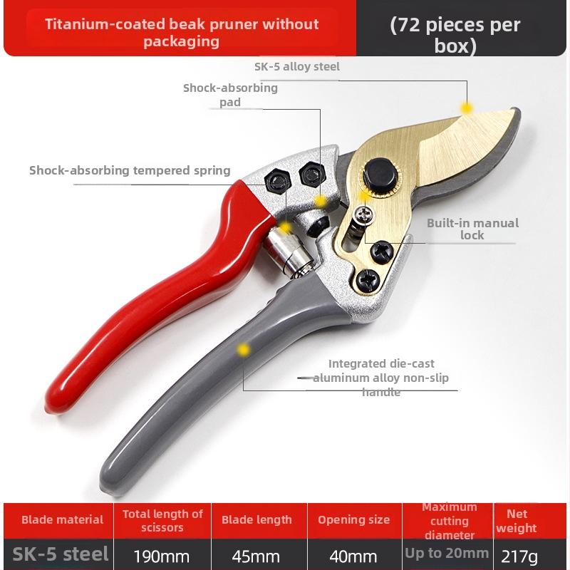 SNJUE Foarfă de tăiat ramuri V8V9 – pentru grădină, bonsai, pomi fructiferi și plante înflorite