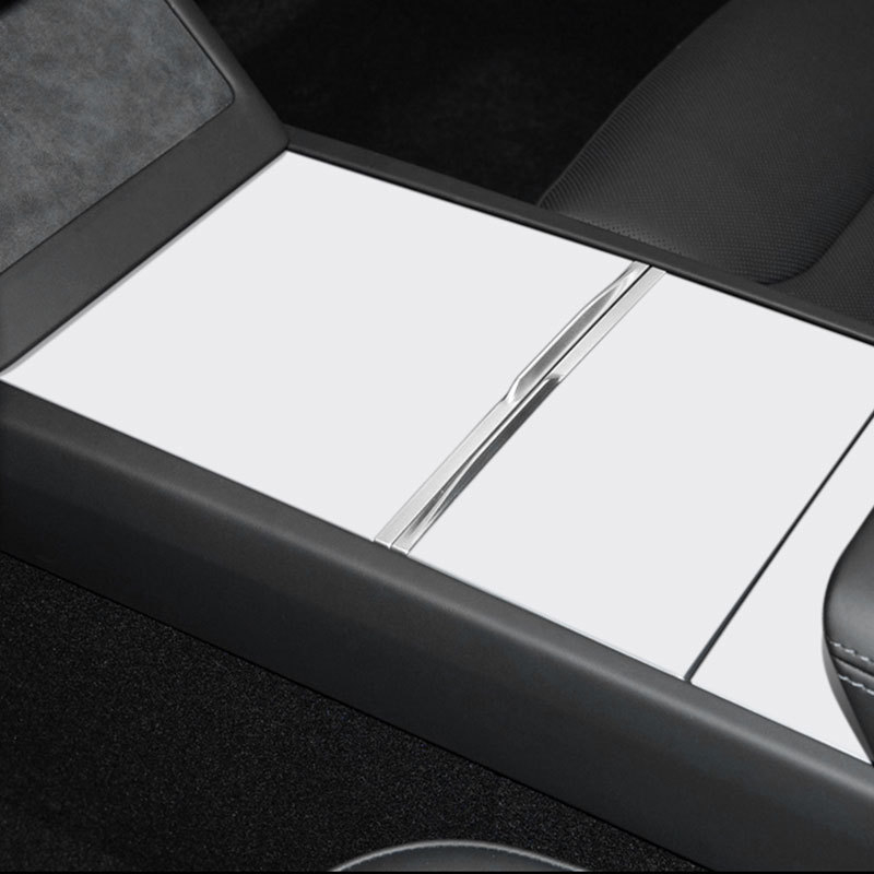 YUKE Zaštitna folija za središnju ploču za Tesla Model 3/Y — filc-karbonski PVC, otporan na visoke/niže temperature, otporan na ogrebotine, otporan na otiske prstiju