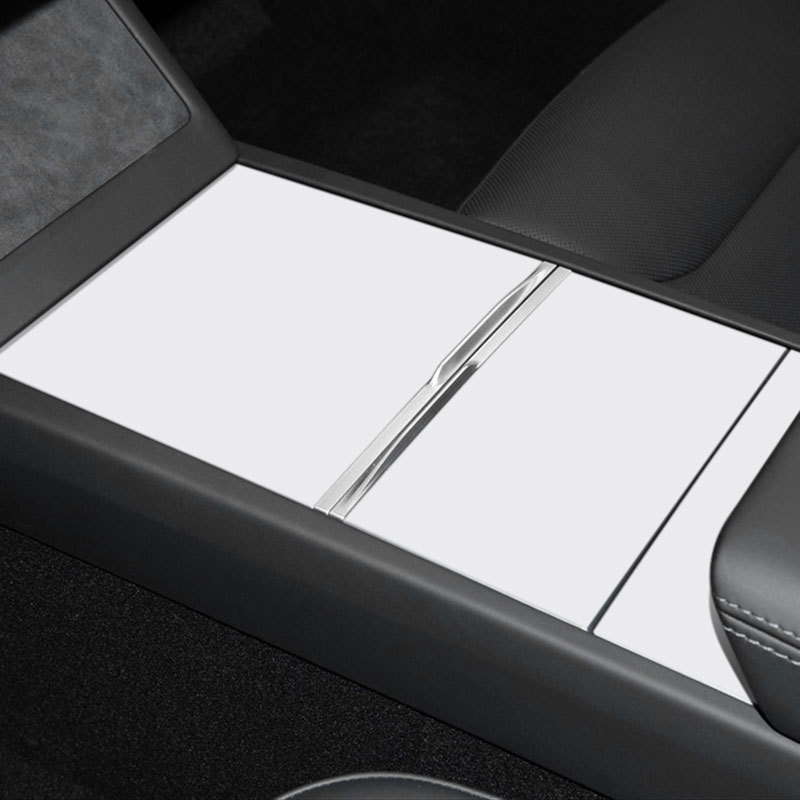 YUKE Zaštitna folija za središnju ploču za Tesla Model 3/Y — filc-karbonski PVC, otporan na visoke/niže temperature, otporan na ogrebotine, otporan na otiske prstiju
