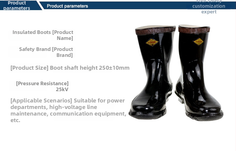 35kV izolačné topánky pre elektrikárov, gumové, vysoké, izolované, ochrana proti úrazu elektrickým prúdom