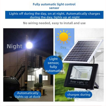 Ηλιακός εξωτερικός προβολέας LED με επαγωγικό διακόπτη, IP67, 1W LED, αυτονομία 6–12 ωρών, διάρκεια ζωής 3–5 ετών