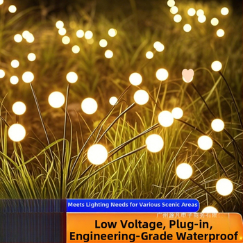 Solárna lampa v tvare svetlušky pre vonkajšie prostredie, vodotesná zemná lampa IP66, 1,2 W svetelný zdroj a 6–12 h prevádzky