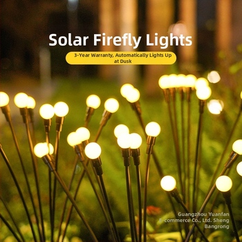 Solárna lampa v tvare svetlušky pre vonkajšie prostredie, vodotesná zemná lampa IP66, 1,2 W svetelný zdroj a 6–12 h prevádzky