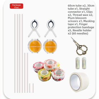 Sada krížikového vyšívania s PVC trubkou, 9CT, nordický štýl, obsahuje klip