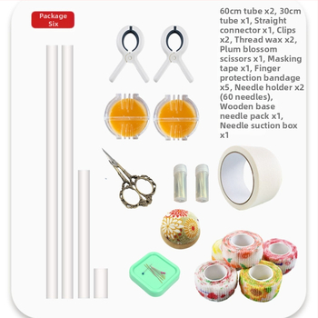 Sada krížikového vyšívania s PVC trubkou, 9CT, nordický štýl, obsahuje klip