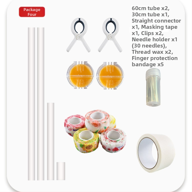 Sada krížikového vyšívania s PVC trubkou, 9CT, nordický štýl, obsahuje klip