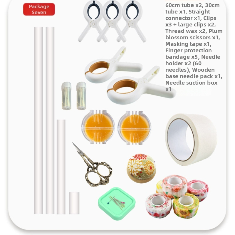 Sada krížikového vyšívania s PVC trubkou, 9CT, nordický štýl, obsahuje klip