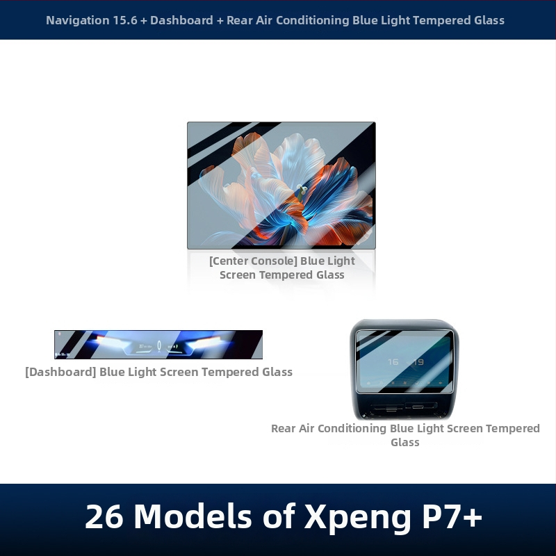 Ochranná fólia z tvrdeného skla pre displej navigácie v aute – LJL-057, jednopriechodné formovanie, odolná voči vysokým a nízkym teplotám, odolná voči škrabaniu a olejovým škvŕnám, univerzálna kompatibilita