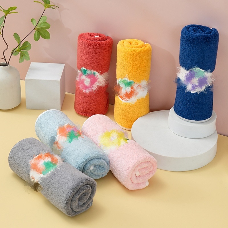 Πετσέτα μαλλιών από Coral Fleece, σετ δώρου, μαλακή και απορροφητική, για στέγνωμα μαλλιών σε σαλόνι ομορφιάς, 150D, 80–100 g, ραφή