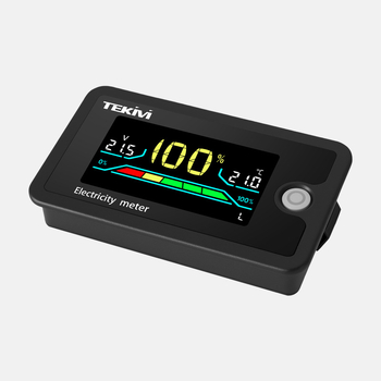 Strong Fox DC digitális voltmérő 8-100V, 2-vezetékes, kijelzőn a feszültség és a töltöttségi százalék, univerzális ólom-akkumulátor és lítium-akkumulátorokhoz