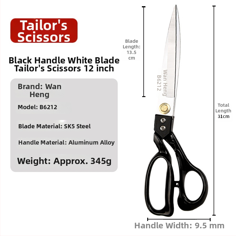 Wanheng B6208-B62012 šijacie nožnice na látky — profesionálne nožnice na šitie