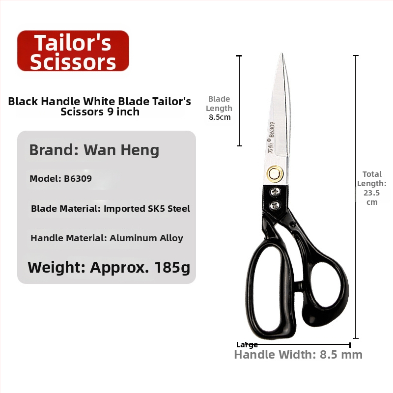Wanheng B6208-B62012 šijacie nožnice na látky — profesionálne nožnice na šitie