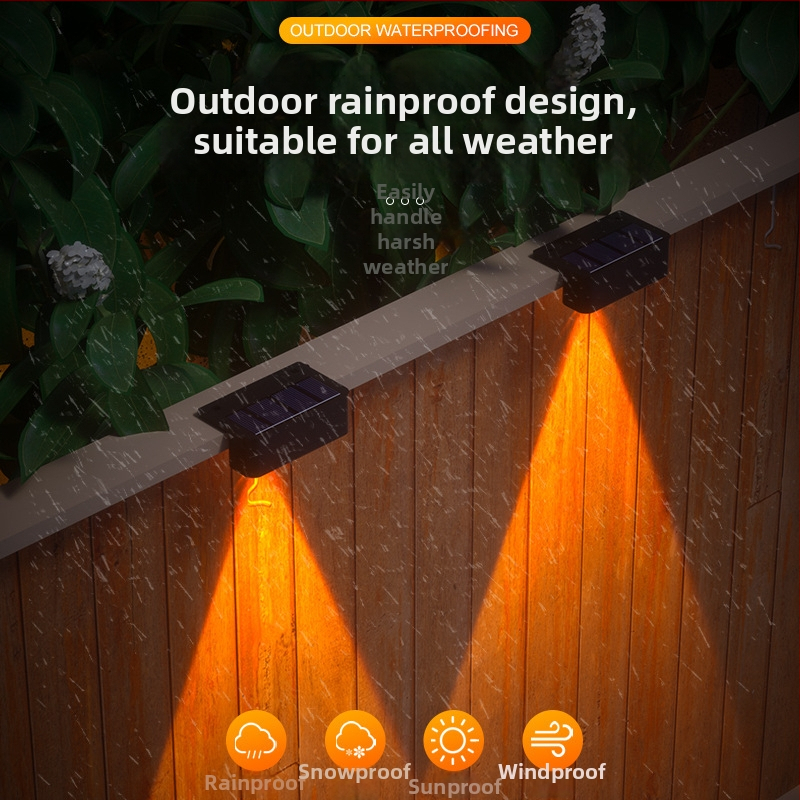 Solárne schodiskové LED svetlá, model 2405, SMD2835, 5W, 1.2V, 6–12 hodín prevádzky