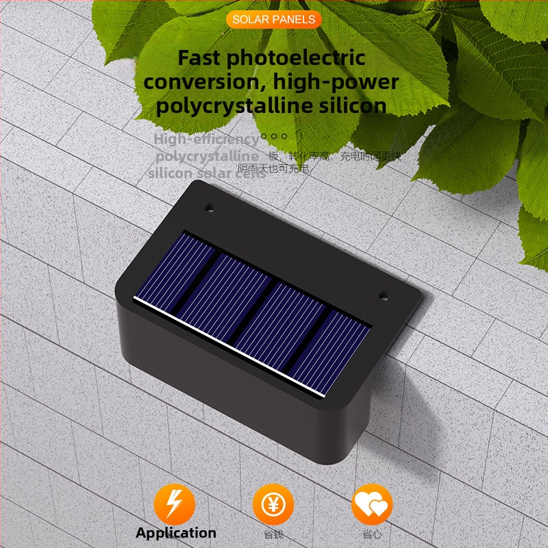 Solárne schodiskové LED svetlá, model 2405, SMD2835, 5W, 1.2V, 6–12 hodín prevádzky