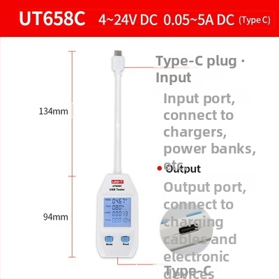 UNI-T UT658Dual Μετρητής ρεύματος, τάσης και ισχύος για κινητό εξοπλισμό φόρτισης
