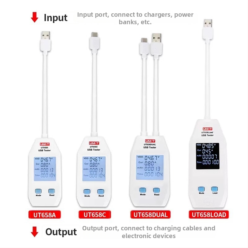 UNI-T UT658Dual Μετρητής ρεύματος, τάσης και ισχύος για κινητό εξοπλισμό φόρτισης
